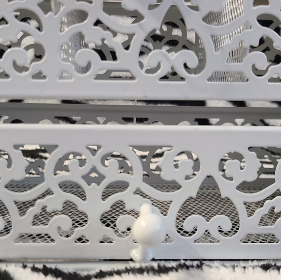 White Metal/Iron Desktop Pullout Drawer Organizer - Picture 2 of 5